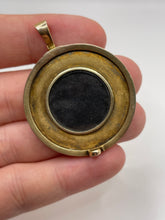 Load image into Gallery viewer, Antique 15ct gold turquoise and pearl mourning pendant
