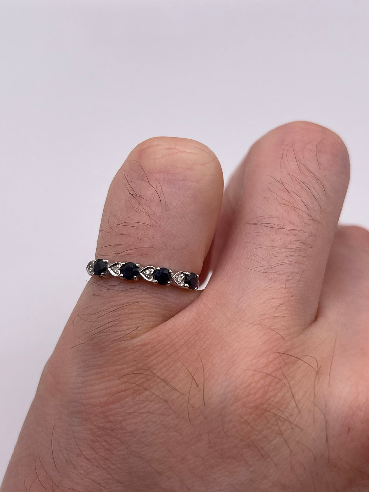 9ct gold sapphire and diamond ring