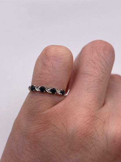 9ct gold sapphire and diamond ring