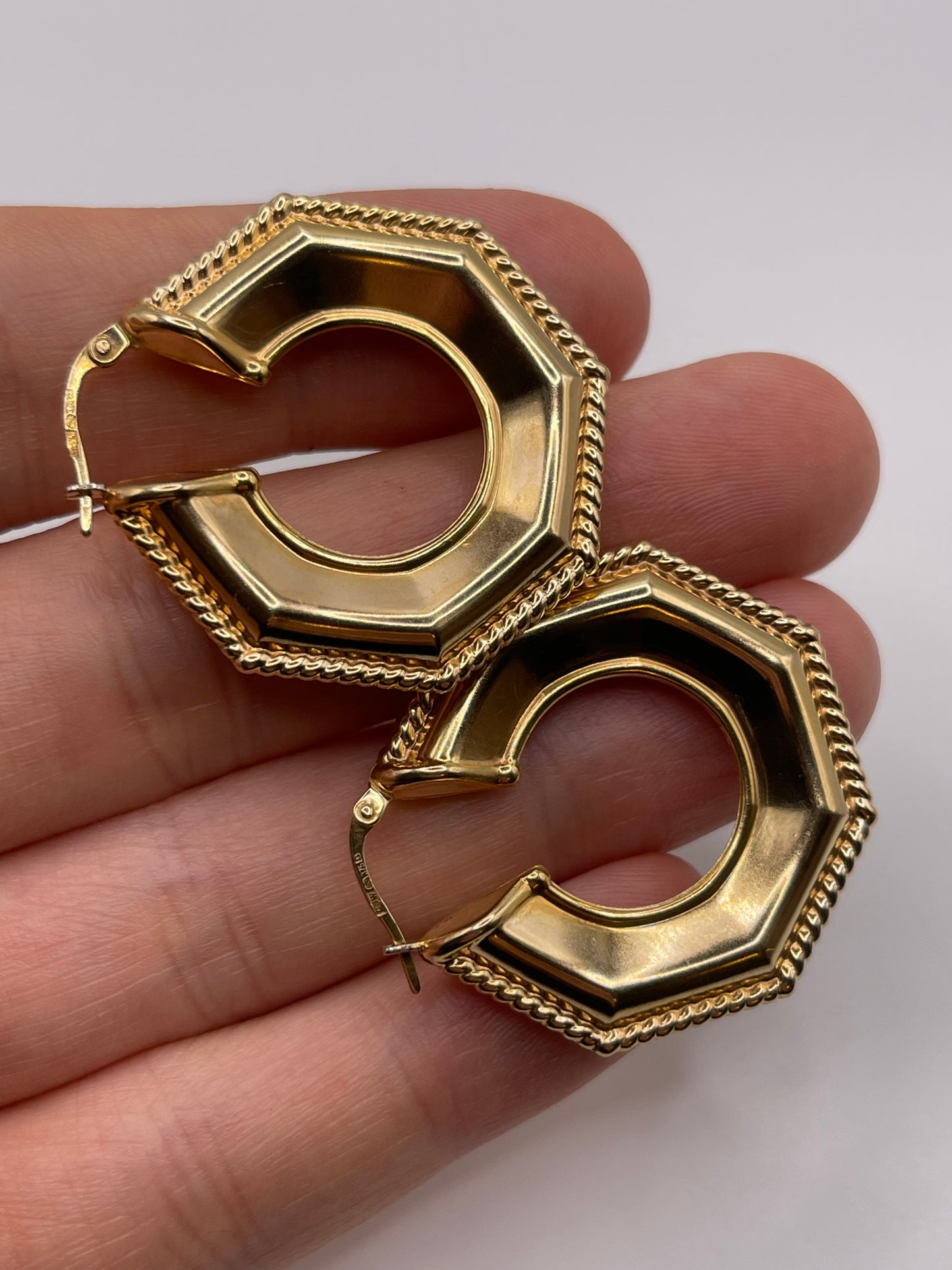 9ct gold creole earrings