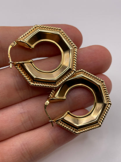 9ct gold creole earrings