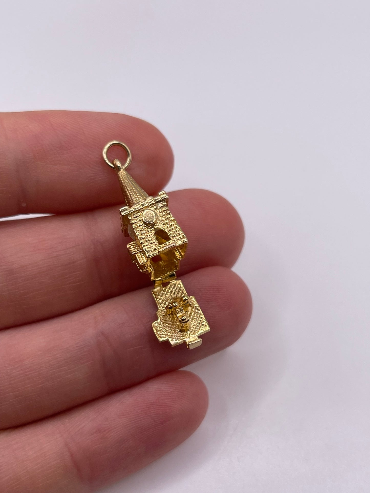 9ct gold church charm
