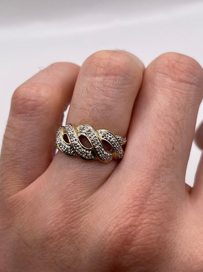 9ct gold diamond ring