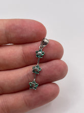 Load image into Gallery viewer, 9ct white gold emerald pendant
