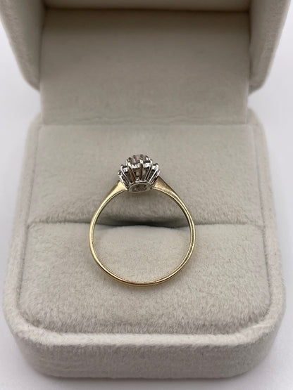 9ct gold opal and diamond ring