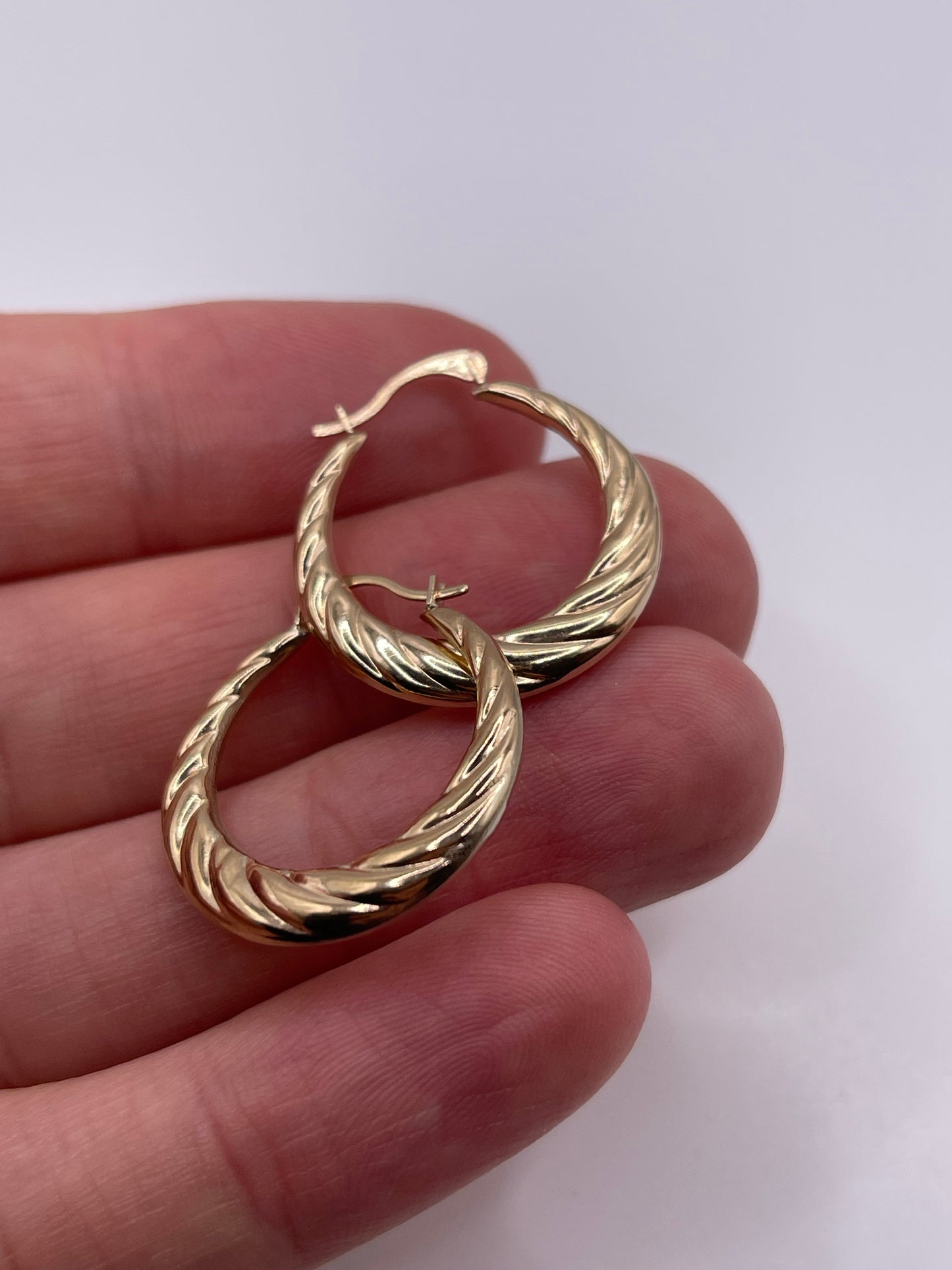9ct gold creole earrings