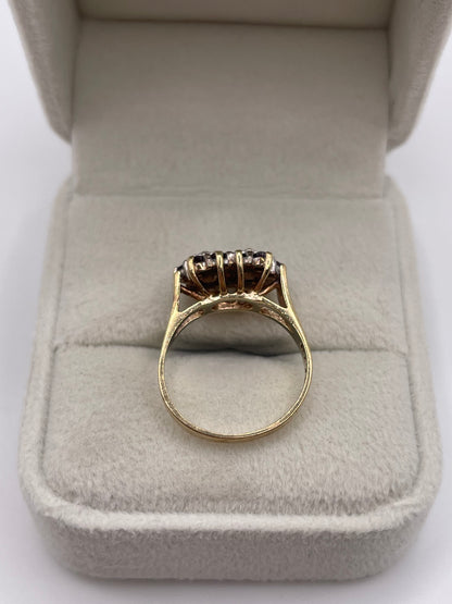 9ct gold ruby and diamond ring