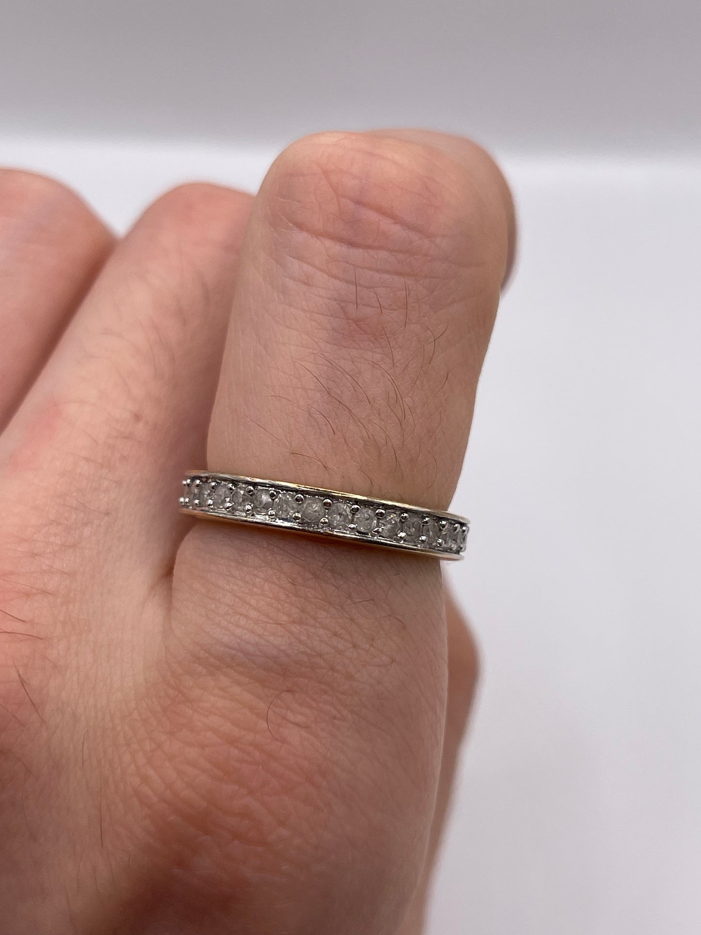 9ct gold diamond eternity ring