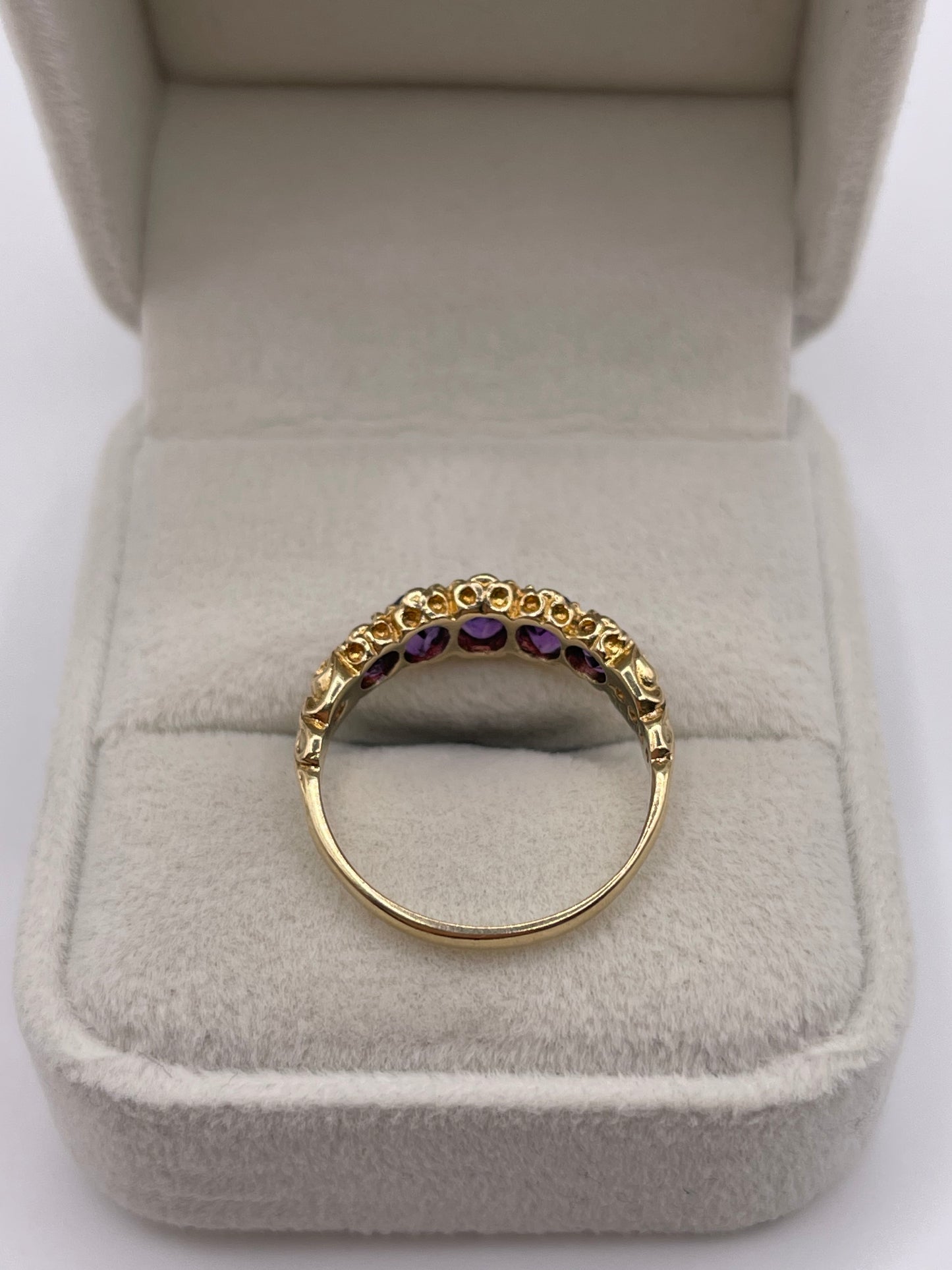 9ct gold amethyst ring