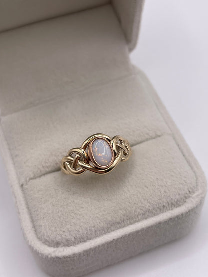 Clogau 9ct gold opal ring