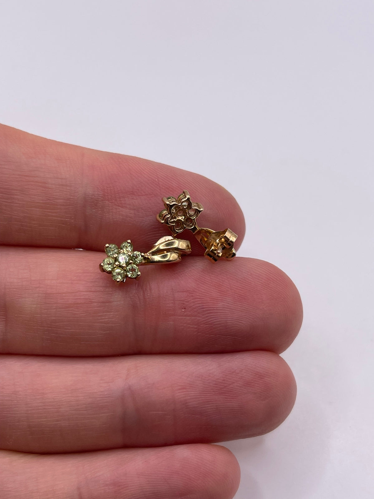 9ct gold quartz earrings