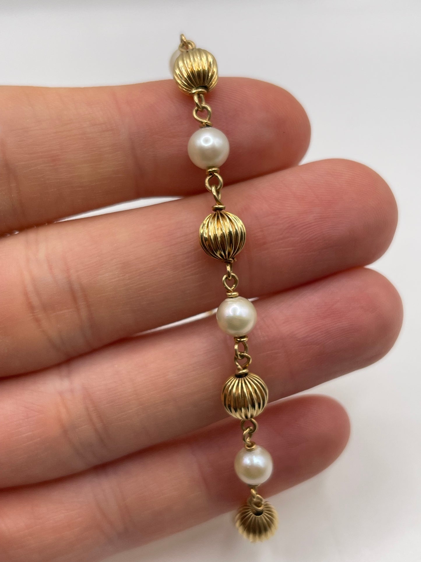 9ct gold pearl bracelet