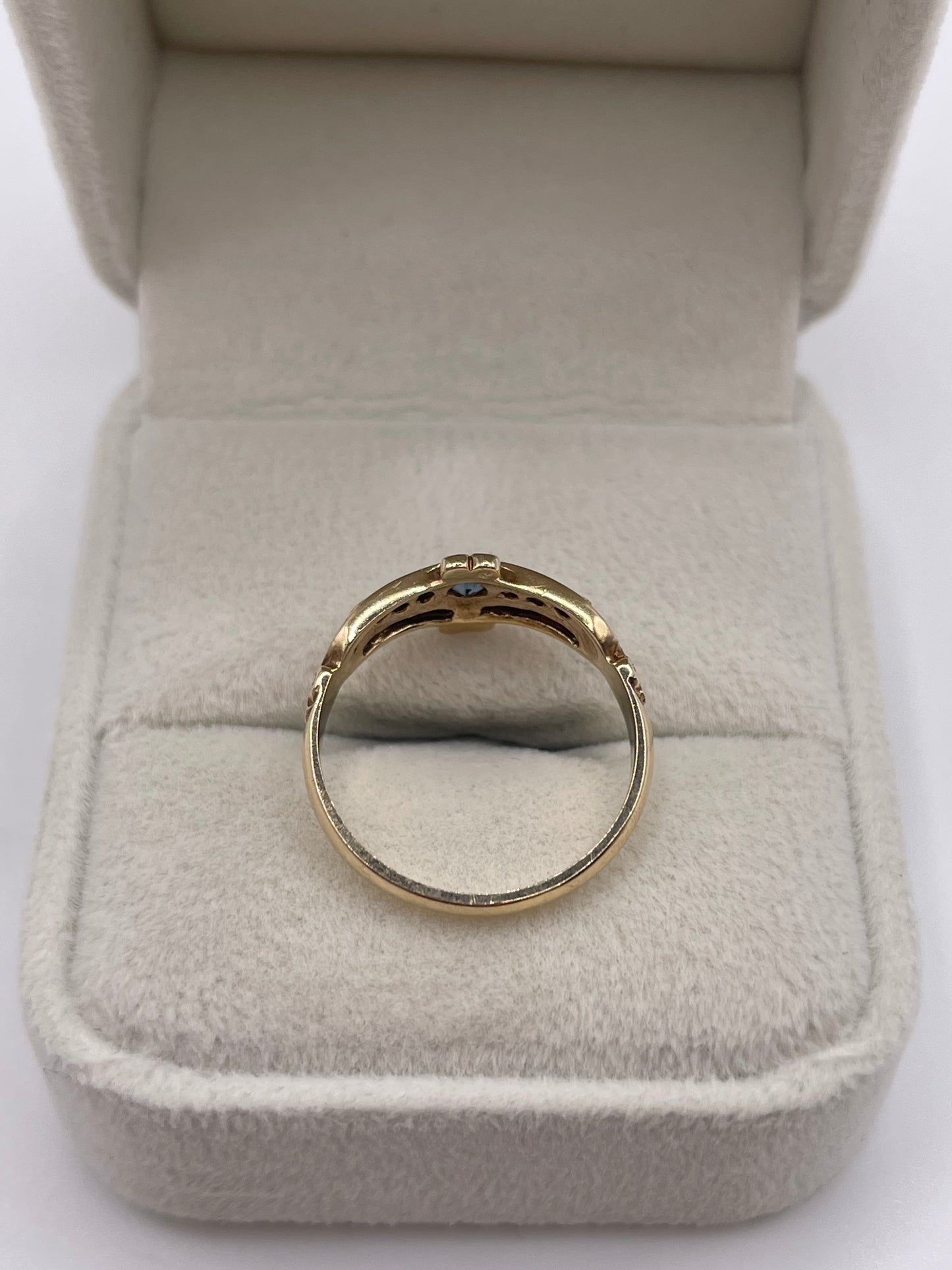 9ct gold sapphire and pearl ring