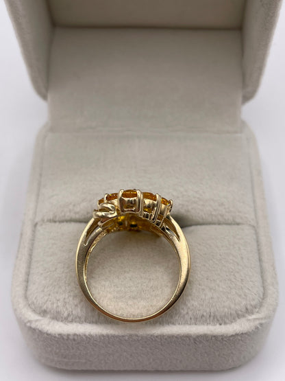 9ct gold sapphire cluster ring
