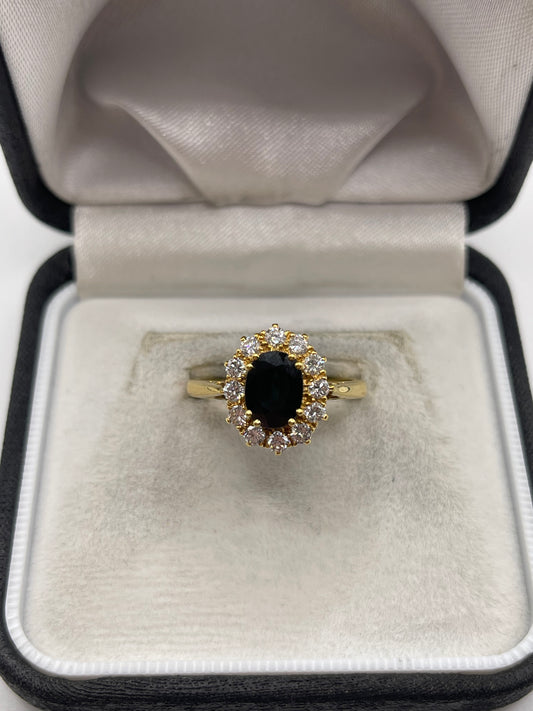 18ct gold sapphire and diamond ring