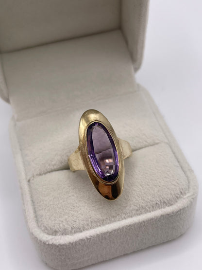 8ct gold amethyst ring
