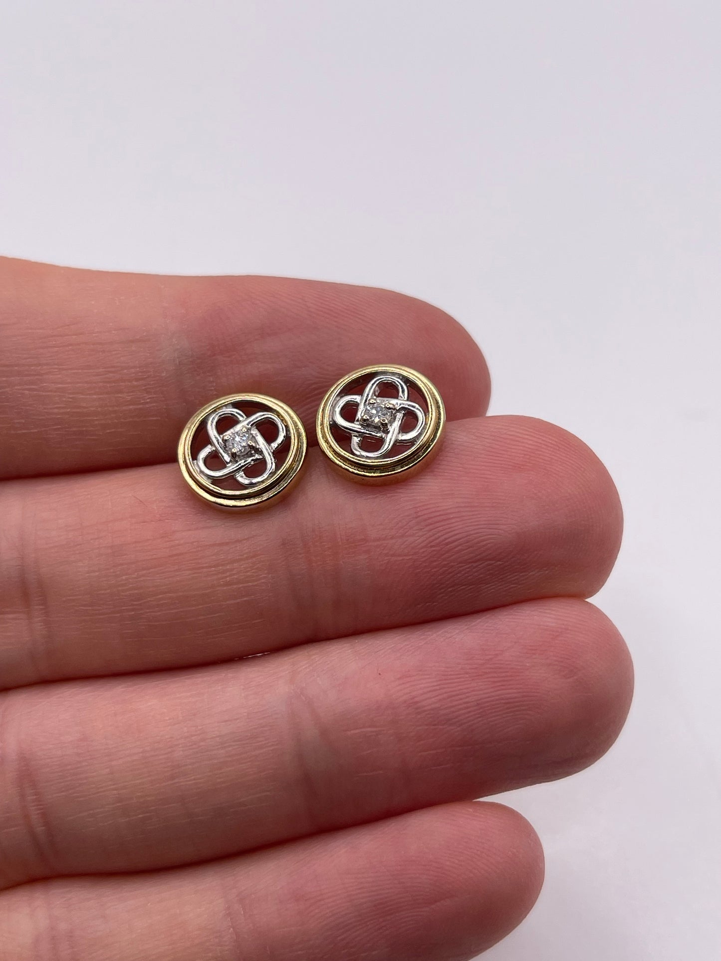 9ct gold diamond earrings