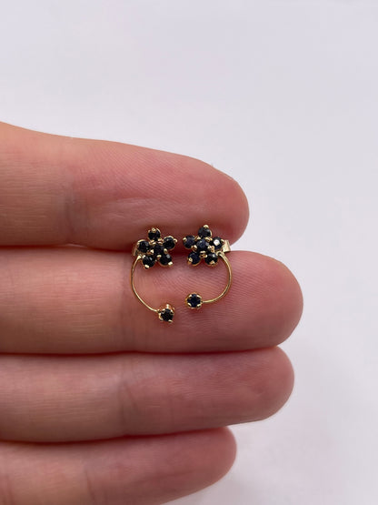 9ct gold sapphire earrings