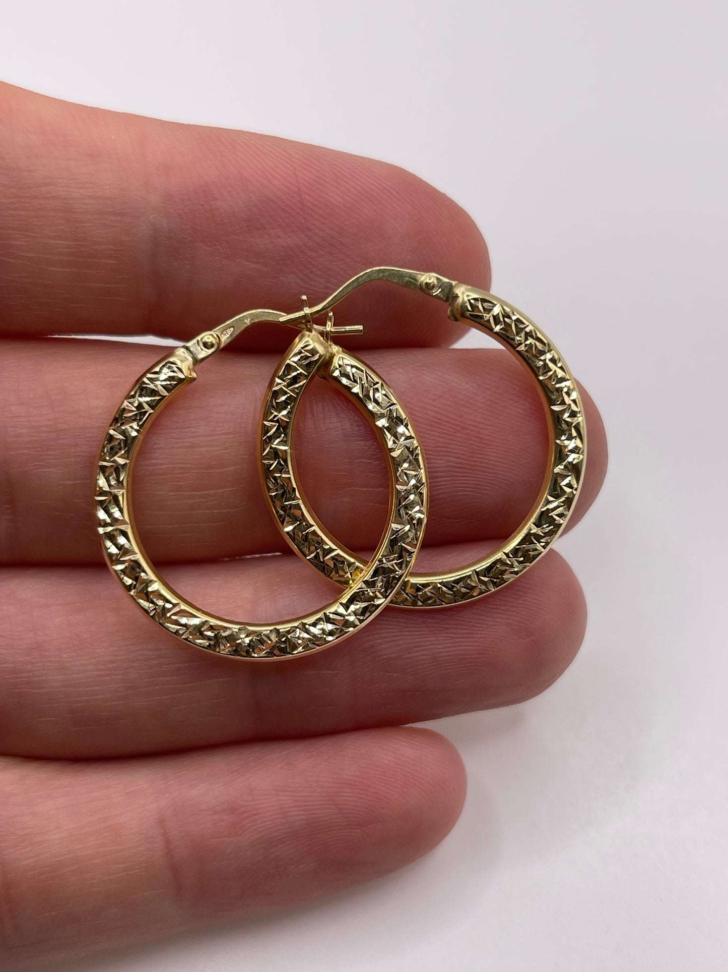 9ct gold creole earrings
