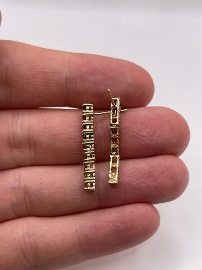 9ct gold citrine earrings