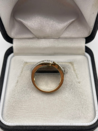 9ct gold 1ct diamond cluster ring