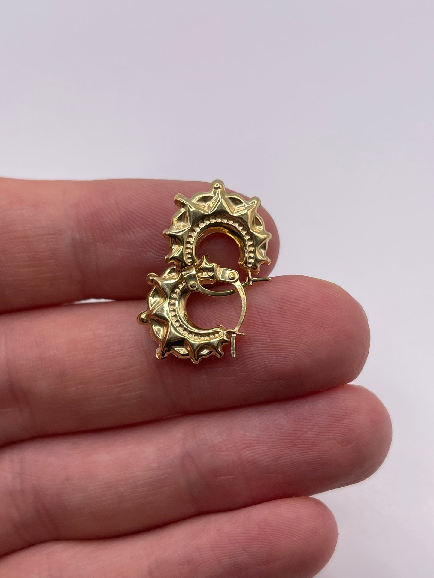 9ct gold creole earrings