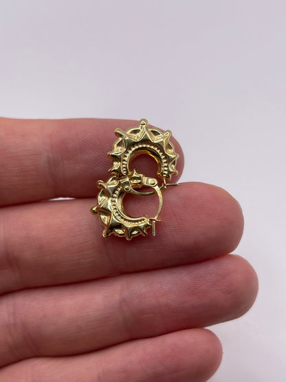 9ct gold creole earrings
