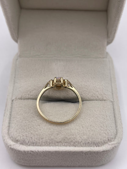 9ct gold opal and diamond ring