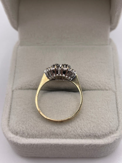 9ct gold sapphire and diamond ring
