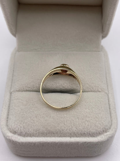 9ct gold pink topaz gypsy ring