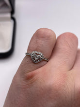 Load image into Gallery viewer, 18ct white gold diamond heart ring
