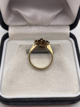 Load image into Gallery viewer, 9ct gold garnet cluster ring
