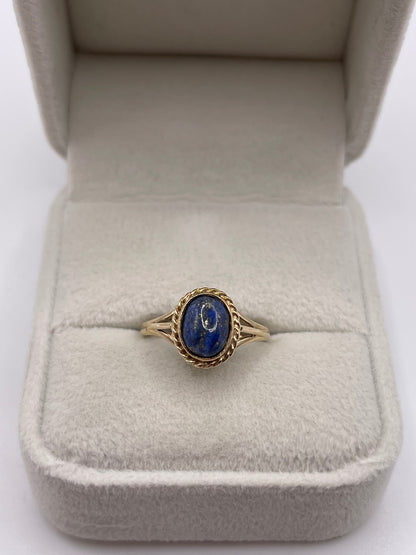 9ct gold lapis lazuli ring