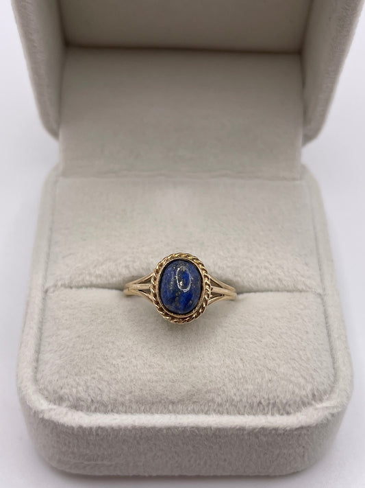 9ct gold lapis lazuli ring