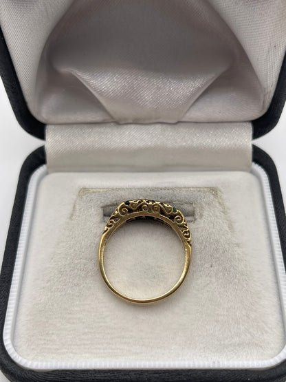 9ct gold multi gemstone ring