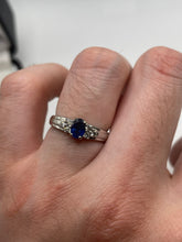 Load image into Gallery viewer, 18ct white gold sapphire and diamond ring
