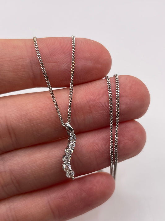 18ct white gold diamond necklace