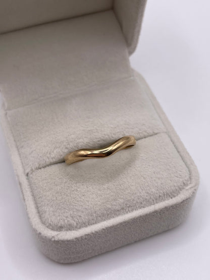 9ct gold wishbone ring