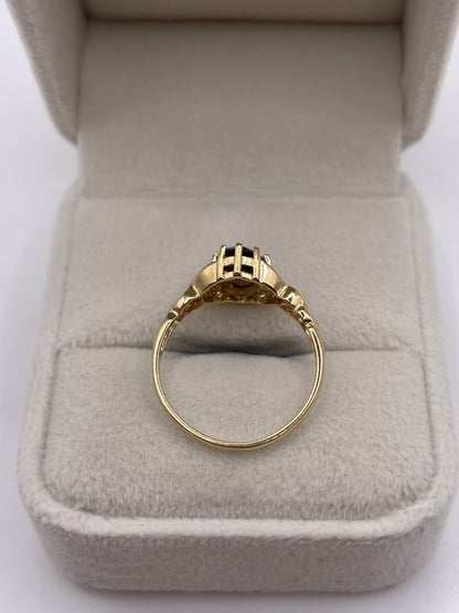 9ct gold Smokey quartz ring