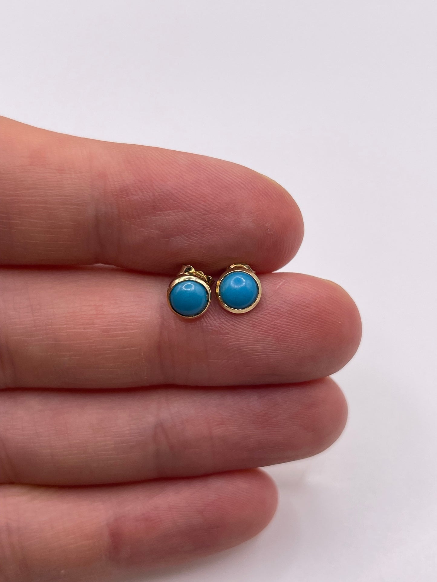 9ct gold turquoise earrings
