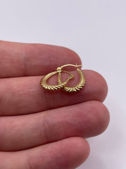 9ct gold creole earrings