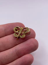 Load image into Gallery viewer, 9ct gold yellow diamond butterfly pendant
