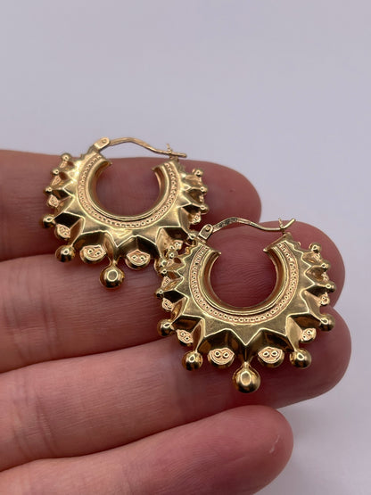 9ct gold creole earrings