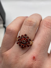 Load image into Gallery viewer, 9ct gold garnet and diamond ring
