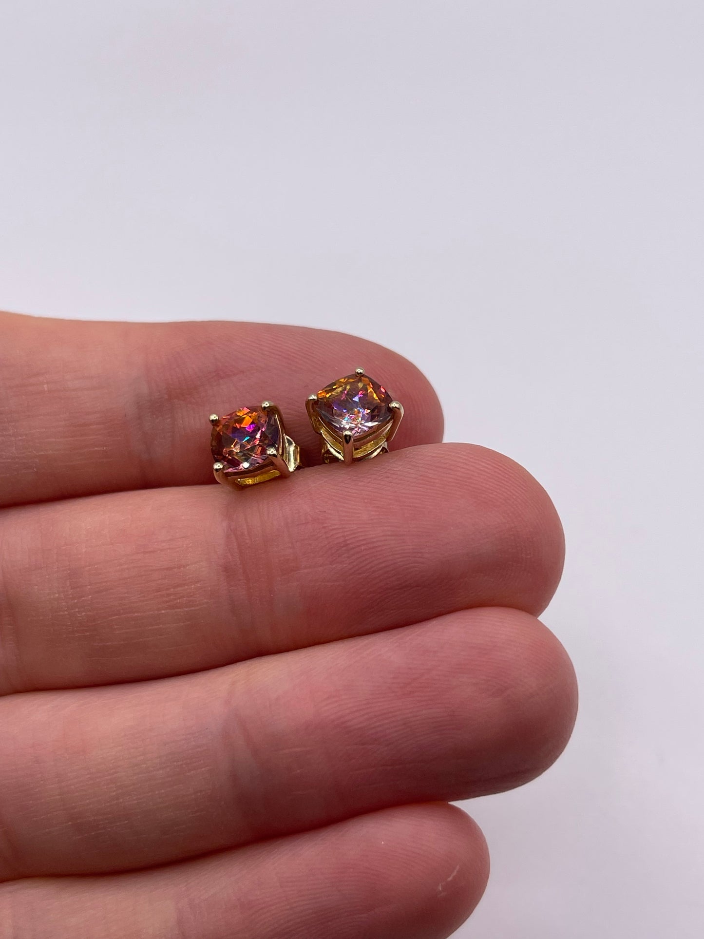 9ct gold topaz earrings
