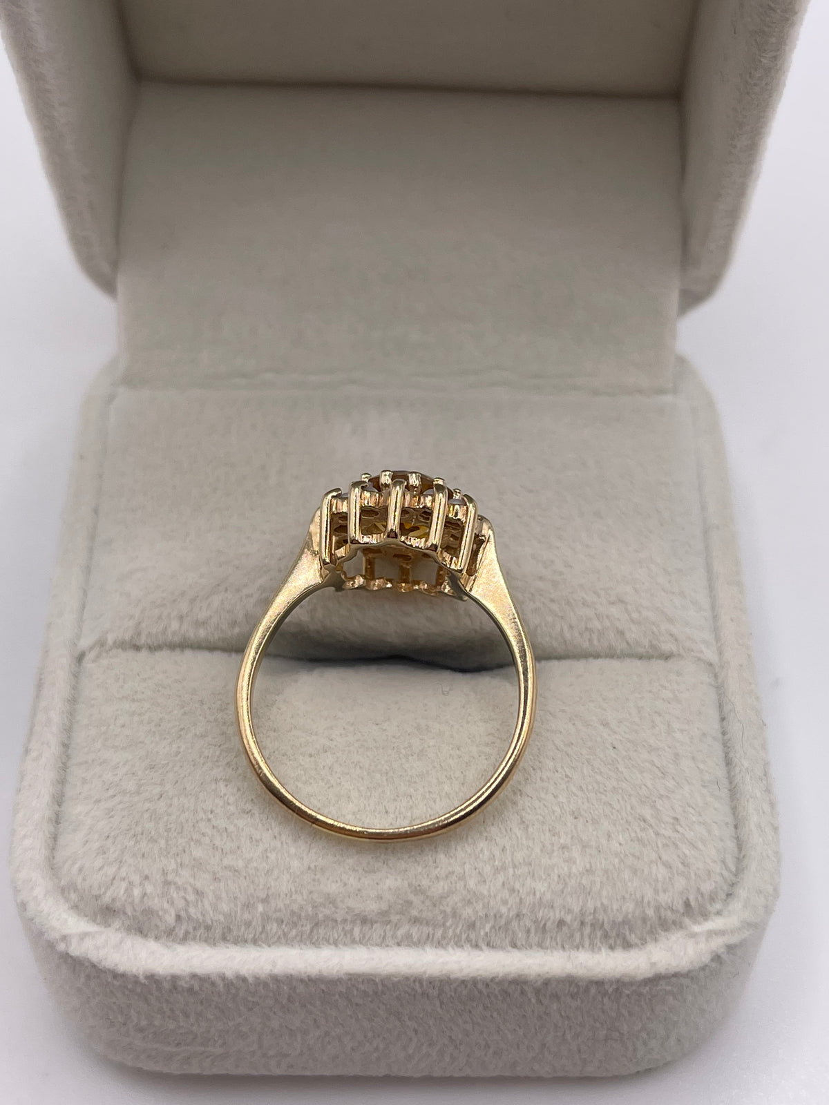 9ct gold citrine and pearl ring