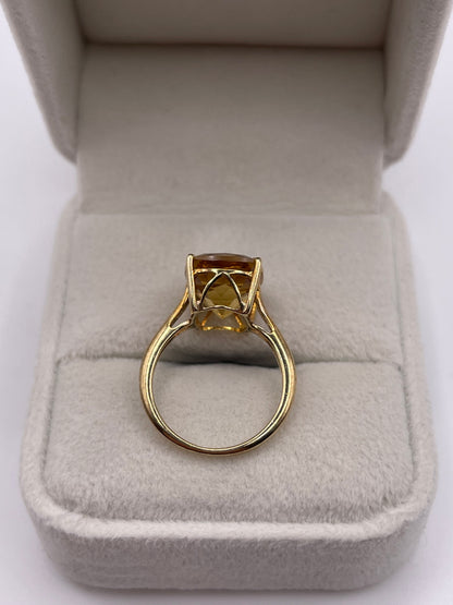 9ct gold citrine ring
