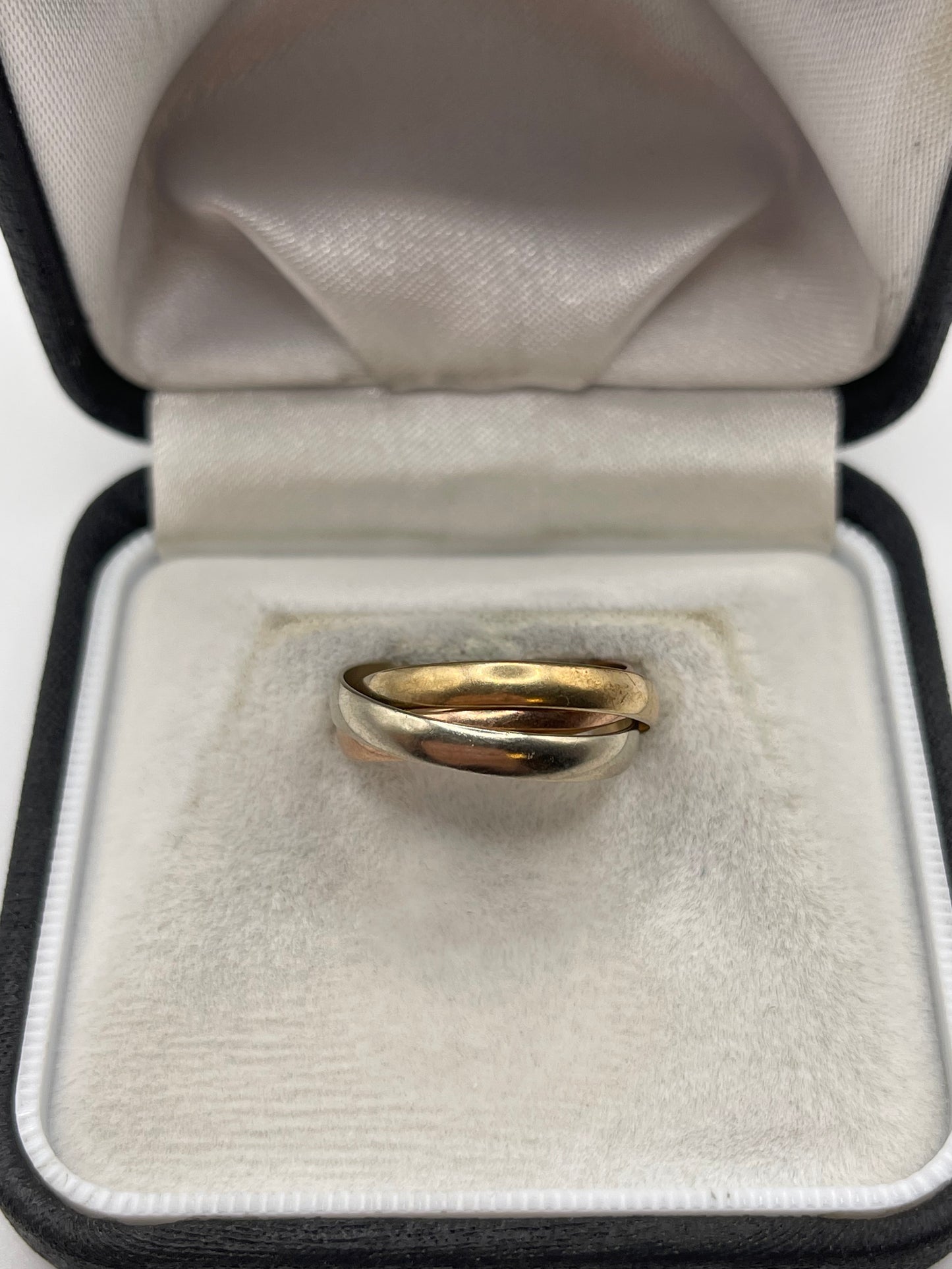9ct tri gold ring