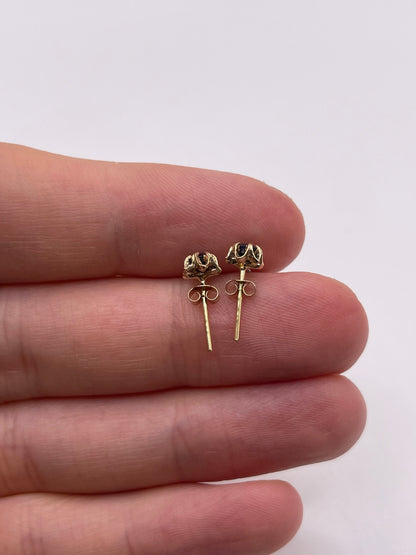 9ct gold sapphire earrings