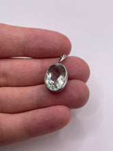 Load image into Gallery viewer, 9ct white gold green amethyst pendant
